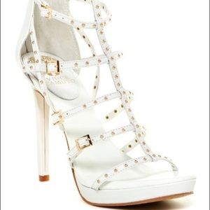 Vince Camuto Revelli White Gladiator Pumps